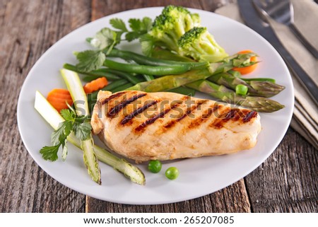 chicken breast and asparagus