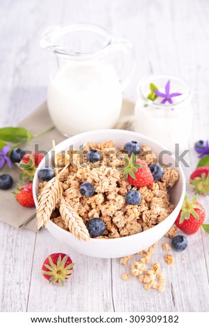 bowl of cereal with berry fruit