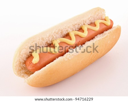 hot dog with mayonnaise