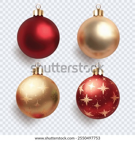 Similar – Image, Stock Photo Red Christmas ball at the fir tree | In the background the blurred lights of the Christmas tree