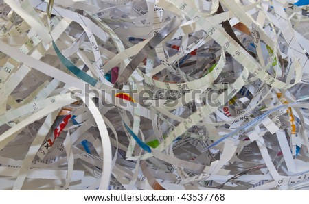 important documents shredded to prevent identity theft