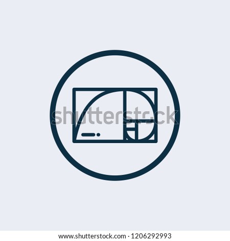 Golden ratio icon. Vector illustration