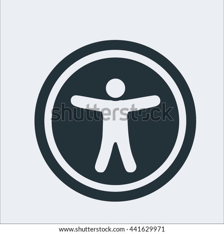 Universal access icon.disabled access icon,vector illustration