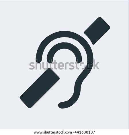 Universal access icon, Deafness icon, hard of hearing icon,audible icon, deaf icon, ear icon, hearing icon, Web Application Icons, Accessibility Icons,signing icon,vector 
