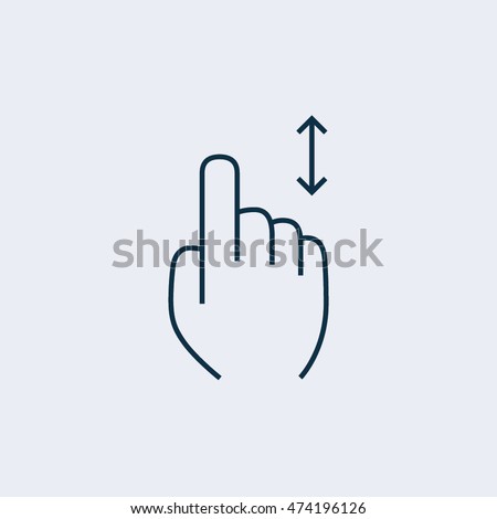 Vertical Scroll icon,vector illustration