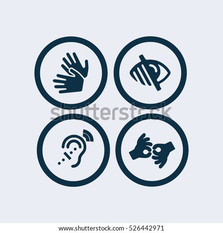 Sign language icon,blind icon.deaf icon.disabled icon, Web Application Icons, Accessibility Icons,signing icon,vector