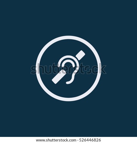 Universal access icon, Deafness, hard of hearing. Web Application , Accessibility signing vector