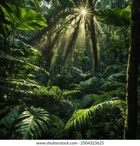 Similar – Image, Stock Photo Densely planted forest of Nordmann fir (Abies nordmanniana) in intact form, climate change tolerant trees in a monoculture forestry system