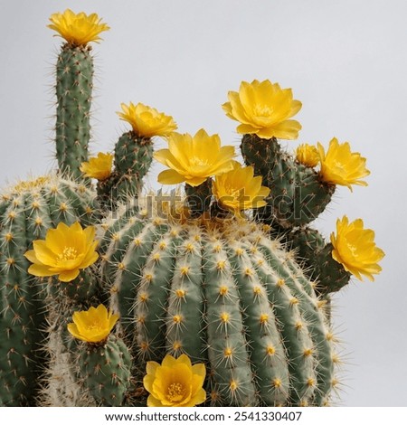 Similar – Foto Bild gelbe blume im licht und schatten vor der haustür