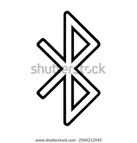 A Bluetooth Icon style vector illustration black colour