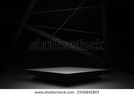 black podium for product background 