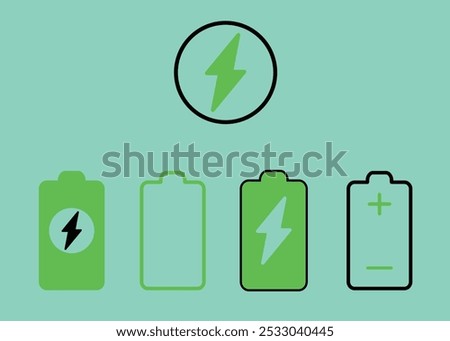 Battery Charging Stages: Full, Empty, Charging,  Discharged