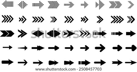 Arrow icon set. Arrow. Cursor. Arrow vector collection. Collection different arrow signs. Black arrows icons. Arrows vector illustration collection.