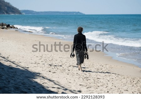 Image, Stock Photo Walk on a Baltic Sea hiking trail in the dunes