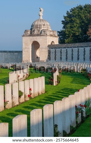 Similar – Image, Stock Photo Cemetery Flanders