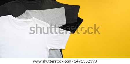 Similar – Image, Stock Photo Shirt Pile T-shirts Shirts