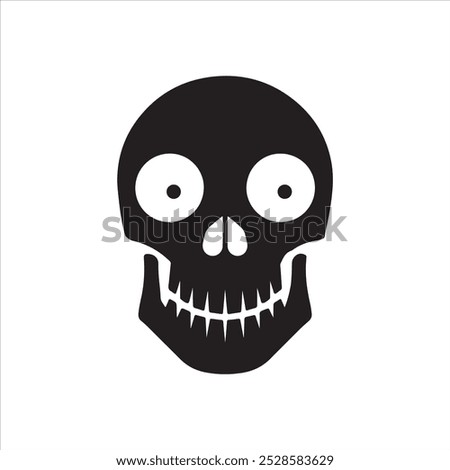 silhouette skull vector art illustration