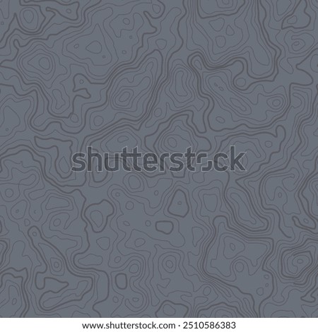 Seamless vector backdrop of topographic map. Pattern of continuous topography lines. Trekking routes meandering across mountainous landscapes. Geographical grid creating a contour-filled background.