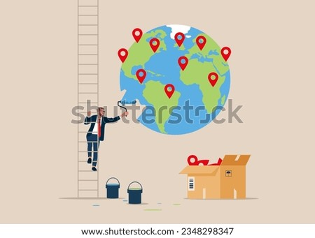 Similar – Image, Stock Photo Branch Manager Ladder