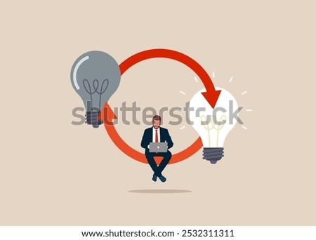 Sharing knowledge and exchange ideas. Modern vector illustration in flat style 