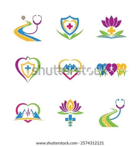 Health Innovation Hub logo design on white background 