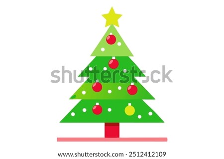 christmas tree vector Color file