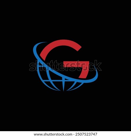 letter G logo for global earth world Pangea vector, Globe with letter G vector design	