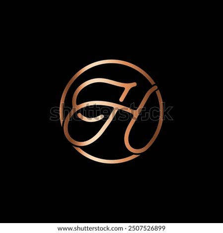 Circle letter h logo design template elements, vector illustration design