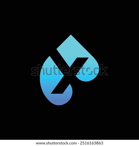 Elegant X Waterdrop Logo Design Concepts