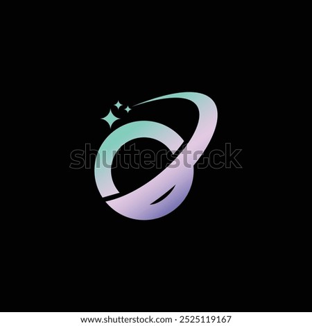 Letter O technology logo design template