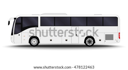 city transport. intercity Bus side view