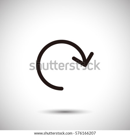 Clockwise rotating arrow icon. Counter vector