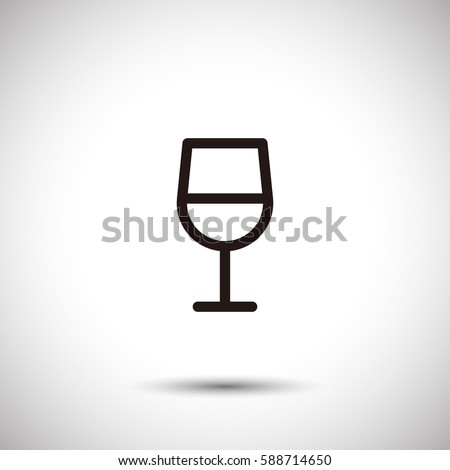 Wine glass icon. Goblet of wine vector