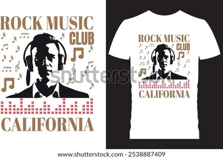 Music T Shirt Design, Music on World off, Music is the voice of the soul, Rock music club