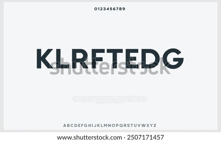 Modern minimal abstract alphabet fonts. Typography technology, electronic, movie, digital, music, future, logo creative font. vector illustration