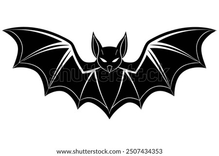 A bat icon silhouette vector illustration