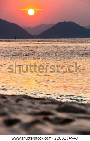sunrise at the red beach of Urca in Rio de Janeiro Brazil. Imagine de stoc © 