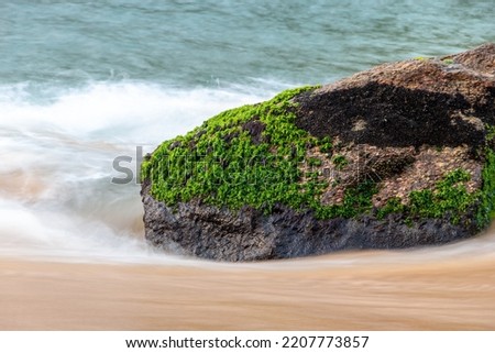 Stone in the water at Red Beach Urca in Rio de Janeiro Brazil. Imagine de stoc © 