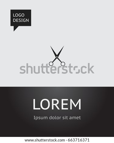 Vector Illustration Of Barbershop Symbol On Shear Icon. Premium Quality Isolated Clippers Element In Trendy Flat Style.