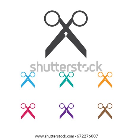 Vector Illustration Of Barber Symbol On Clippers Icon. Premium Quality Isolated Scissors Element In Trendy Flat Style.