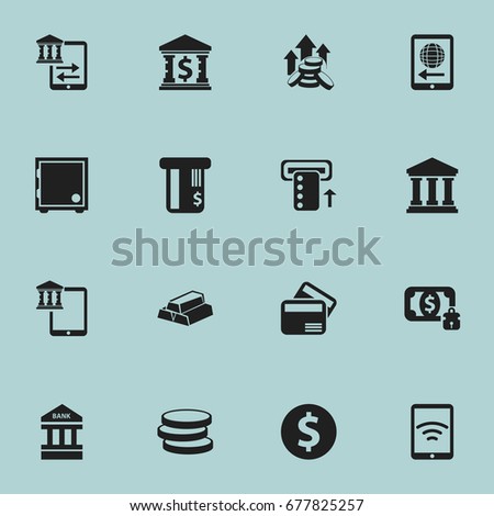 Set Of 16 Editable Investment Icons. Includes Symbols Such As Wireless Connection, Building, Money-Guard And More. Can Be Used For Web, Mobile, UI And Infographic Design.