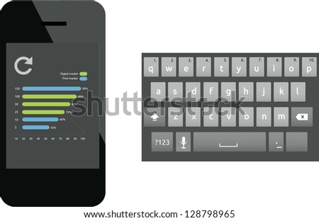 Smart phone with keyboard