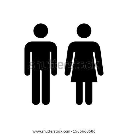 isolated male and female icon vector.