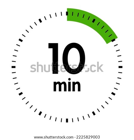 10 minutes,concept of time,timer,clock illustration,vector.
