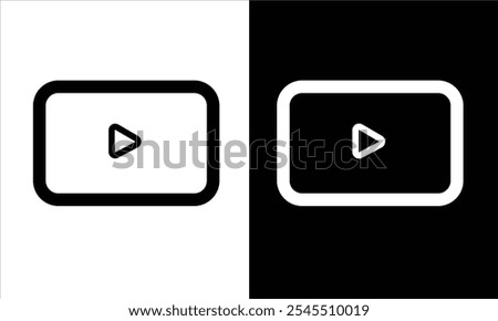 youtube line icon, ui icon, Play button icon, Social media icons illustration youtube.