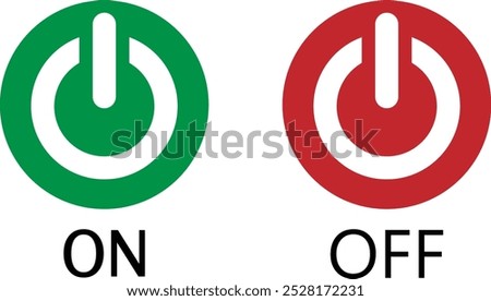 Switch icon vector art design. On off icon vector.