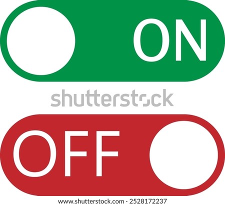 Switch icon vector art design. On off icon vector.