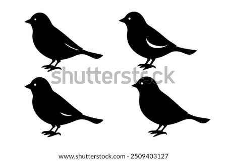 Lark bird silhouette vector illustration