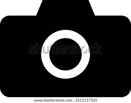 photo camera of rounded square shape icon in flat. different style vector for apps or website Photography raster image gallery symbol, sign. Isolated on transparent background