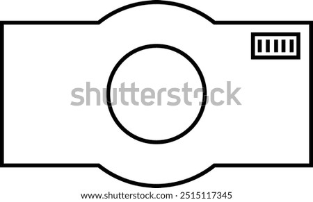 photo camera of rounded square shape icon in line. different style vector for apps or website Photography raster image gallery symbol, sign. Isolated on transparent background